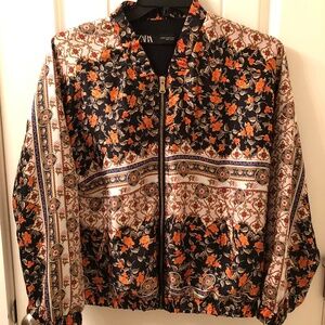 Zara Floral Bomber Jacket